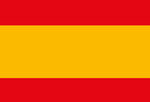 Spanische Flagge: längsgestreift rot-gelb-rot