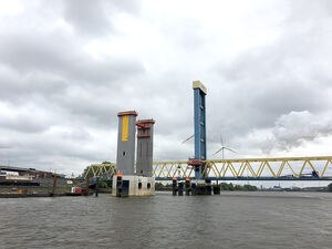 Arbeiten an der Kattwykbrücke im Hamburger Hafen. Foto: TH Lübeck