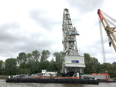 Arbeiten an der Kattwykbrücke im Hamburger Hafen. Foto: TH Lübeck