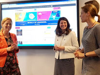 Wissenschaftsministerin Karin Prien informierte sich über die Digitalisierung an der TH Lübeck, von links: Karin Prien, Prof. Dr. Monique Janneck, Dr. Muriel Helbig, Andreas Dörich. Foto: TH Lübeck