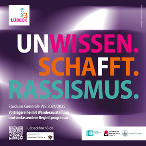 Plakat mit dem Text Unwissen schafft Rassismus 