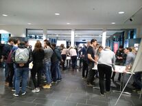 Studierende des Bauingenieurwesens beim BAUFORUM.Praxis des Jahres 2017. Foto: TH Lübeck/A. Schauliess