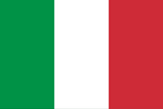 Italienische Flagge: quergestreift grün-weiß-rot
