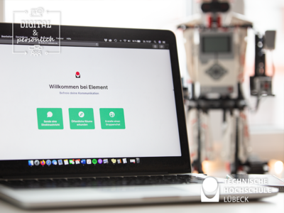 Seit geraumer Zeit gibt es den Instant-Messenger "Element" an der TH Lübeck. Beschäftigte und Studierende können die hauseigene Entwicklung für ihre Kommunikation nutzen. Foto: TH Lübeck 