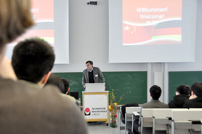 Vizepräsident Prof. Frank Schwartze zur Bedeutung des chinabuddy-Programms. Foto: TH Lübeck