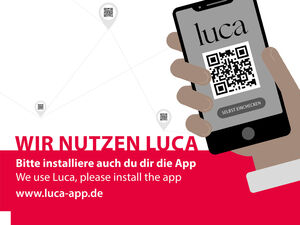 Eine Grafik, die die Nutzung der Luca-App darstellt