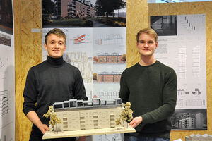 Erster Preis: Team „Durchblick“ mit Torre Waltje (rechts) und Alexander Gnärig. Foto: TH Lübeck