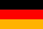 Deutsche Flagge: längsgestreift schwarz-rot-gelb